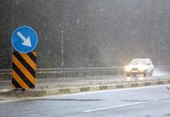 Kar kapıya dayandı! Bolu Dağı'nda yağış başladı