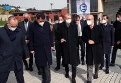 Cumhurbaşkanı Erdoğan, yapımı devam eden Levent Camisi'ni inceledi
