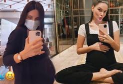 Almeda Abazi'den karnı burnunda poz