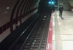 Taksim Metro İstasyonu'ndaki intihar girişimi kamerada