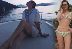 Deniz Seki kırmızı mayosuyla göz kamaştırdı!