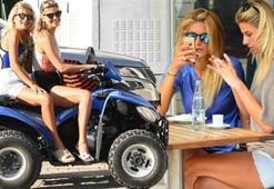 Şeyda-Tuğba Coşkun kardeşler tatilde ATV keyfi yaptı!