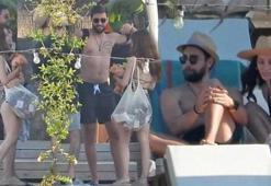 Çağlar Ertuğrul-Kayla Manukyan çifti tatilde! Tüm gün güneşlendiler...