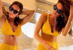 40 yaşındaki Güzide Duran bikinili pozlarıyla gençlere taş çıkarttı!