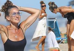 Sarah Jessica Parker'ın plaj keyfi...
