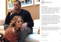 Alex Rodriguez'den Jennifer Lopez'e duygulandıran sözler!