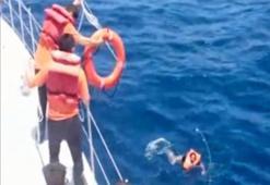 Didim’de 2 kaçak teknesi battı