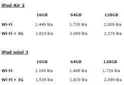 iPad Air 2 ve iPad mini 3'ün Türkiye çıkış tarihi ve fiyatı