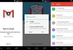 İşte Materyal Tasarıma sahip Gmail uygulaması