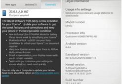 Xperia Z2, Android 4.4.4'e kavuştu