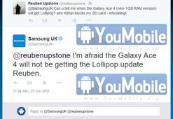 Galaxy Ace 4 Lollipop güncellemesi almayacak