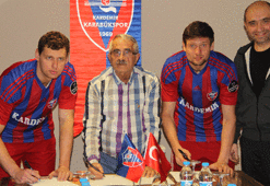 Karabükspor'da çifte imza! Biri atacak diğeri tutacak