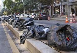 Çankaya'da toplu iş sözleşmesini protesto eden işçiler çöpleri toplamadı