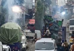 Korkutan anlar! Elektrik kabloları bir anda patlamaya başladı