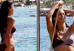 Tuğba Melis Türk Bodrum'da! Akşama kadar denize girmedi