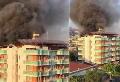 Alanya'da 6 katlı apart otelde yangın! Tatilciler tahliye edildi