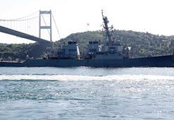 ABD savaş gemisi İstanbul Boğazı'ndan geçti