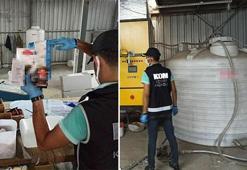 İzmir'de sahte alkol operasyonu! Tam 8 ton ele geçirildi