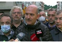 Sel bölgesine giden Bakan Soylu'dan flaş açıklama