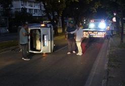 Pastane aracı kazada takla attı, poğaça ve börek hamurları yola döküldü