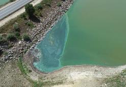 Sazlıdere Barajı'nın rengi yeşile döndü! Tedirgin eden görüntü