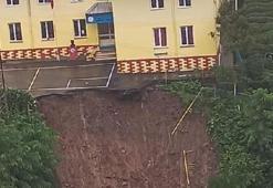 Rize’de etkili yağış ve heyelan! 7 kişi çay bahçesinde mahsur kaldı