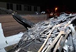 Çanakkale'de gözetleme uçuşu yapan insansız helikopter düştü