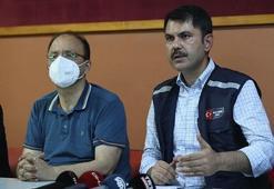 Bakan Kurum Bartın'da sel bölgesinde incelemelerde bulundu