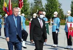 Cumhurbaşkanı Erdoğan Etiyopya Başbakanı Ahmed'i resmi törenle karşıladı