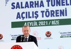 Rize'de Salarha Tüneli açıldı! Cumhurbaşkanı Erdoğan: 30 dakikalık yol 5 dakikaya düşüyor
