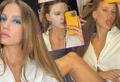 Serenay Sarıkaya'dan ayna karşısında pozlar!