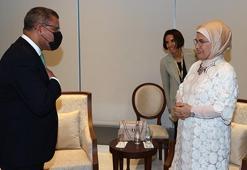 Emine Erdoğan, İklim Değişikliği 26'ncı Taraflar Konferansı Başkanı Sharma ile görüştü