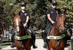 Atlı polislerden Maçka Demokrasi Parkı'nda denetim