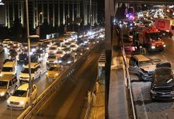 Gece yarısı ortalığı birbirine katan kaza: Yaralılar var