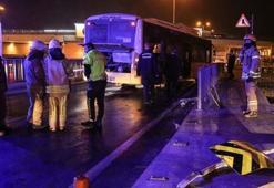 Avcılar'da halk otobüsü kontrolden çıktı kaza yaptı: 4 yolcu yaralandı