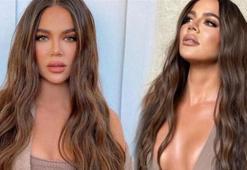 Kalça tartışmasını umursamadı! Khloe Kardashian kıvrımlarını sergiledi...