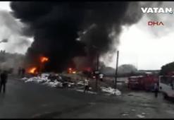 Kağıthane'de depo yangını