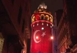 Galata Kulesi Kırmızı Beyaz..