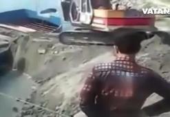 Kepçe böyle suya battı