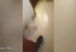 Eve dönen asker karısını bu halde buldu!