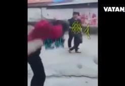 Metrese sokak ortasında meydan dayağı