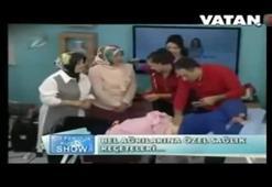 Canlı yayında masaj olay yarattı