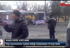 Top mermisi otobüse isabet etti!