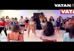 Rus kadın eğitmen dans ederken kendinden geçti