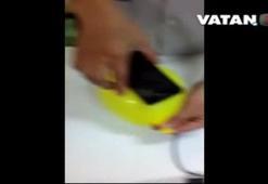 Balondan telefon kılıfı yaptı