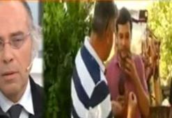 Canlı yayında arı şoku..
