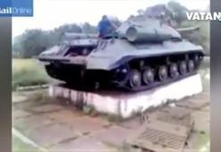 Hayatının şoku! Tank bir anda..