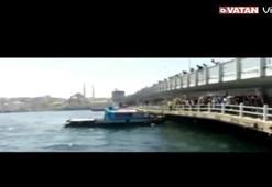 Galata Köprüsü'nden yaşlı bir adam denize düştü ve..