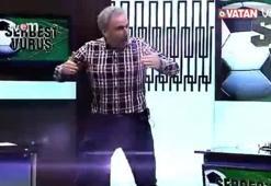 Canlı yayında dans etti