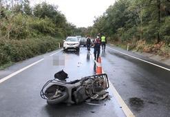 Otomobil ile motosikletli kurye kafa kafaya çarpıştı! Kurye hayatını kaybetti!